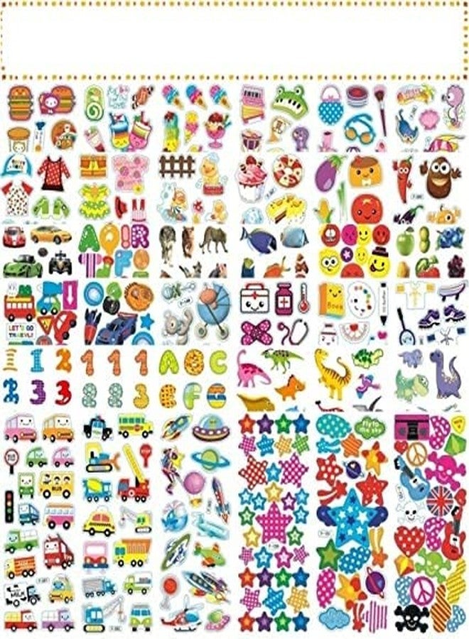 Royals 3D Puffy Stickers for Kids, Multi Design, 150 Stickers, 10sheets - Image 1
